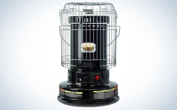Black, indoor convection kerosene heater