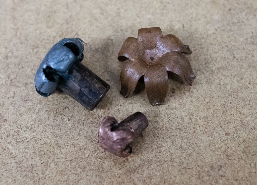 mushroomed bullets