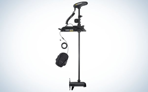Black Bluetooth trolling motor with i-Pilot US2 and foot pedal