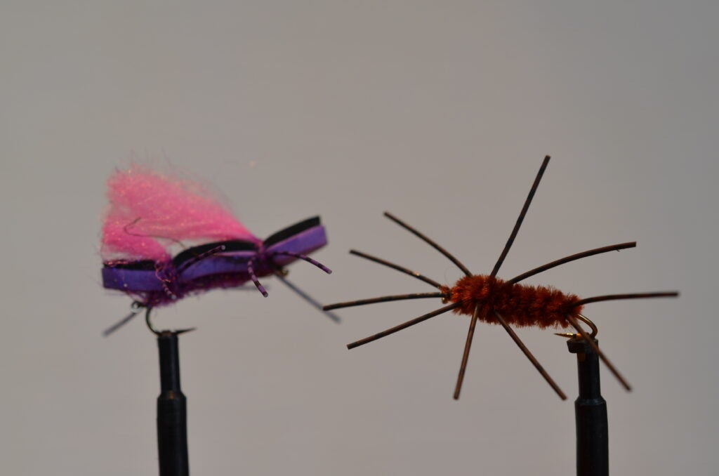 Chubby Chernobyl and Rubber Legs Nymph trout flies