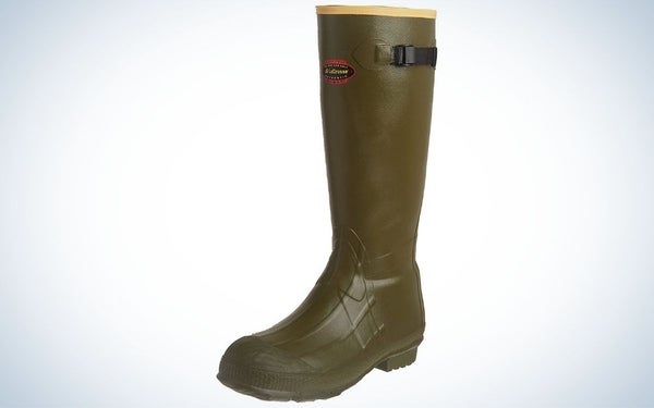 Od green, rubber hunting boot