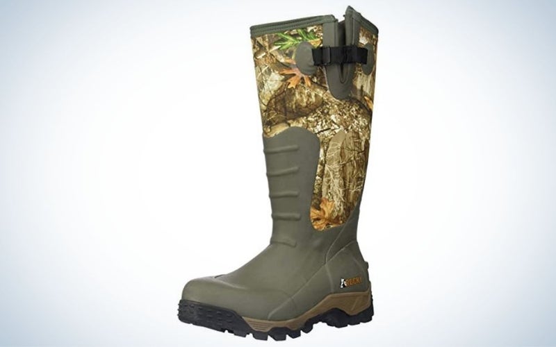 Realtree edge, knee high, rubber hunting boot