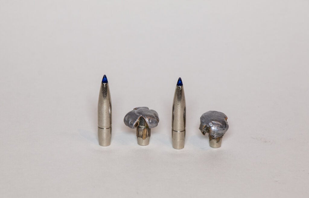 Bullets deformed from hitting a target.