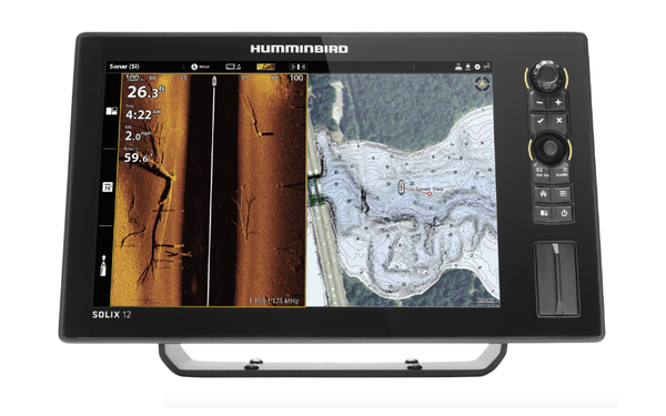 Humminbird SOLIX 12 CHIRP MEGA SI+ G3 Fish Finder/GPS Chartplotter on white background