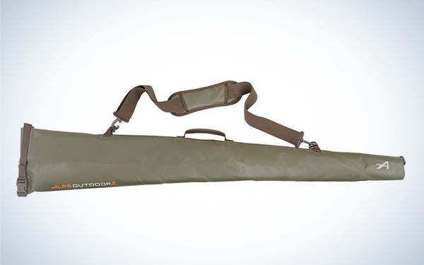 Alps OutdoorZ Waterproof Gun Case is the best kayak accessory for hunting.