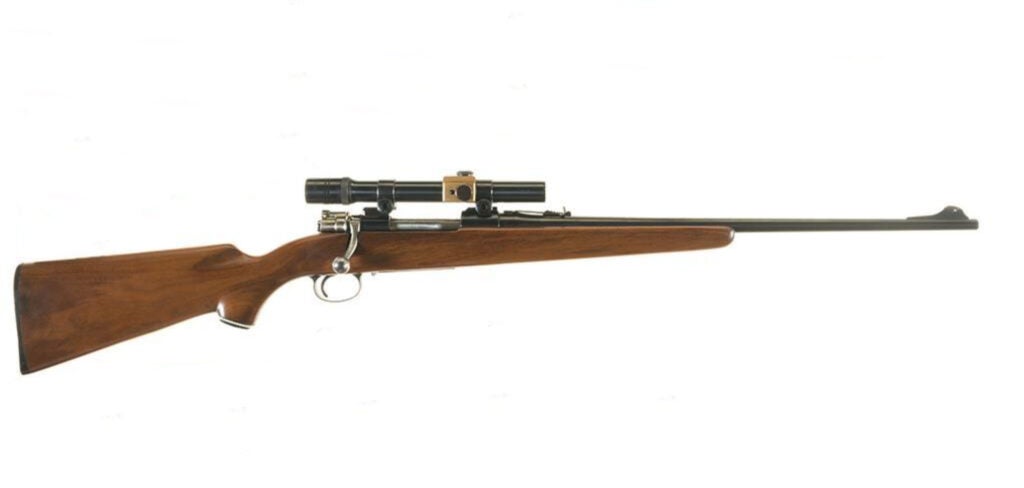 A JC Higgins model 50 hunting rifle. 