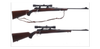 Two Husqvarna hunting rifles on a white background.