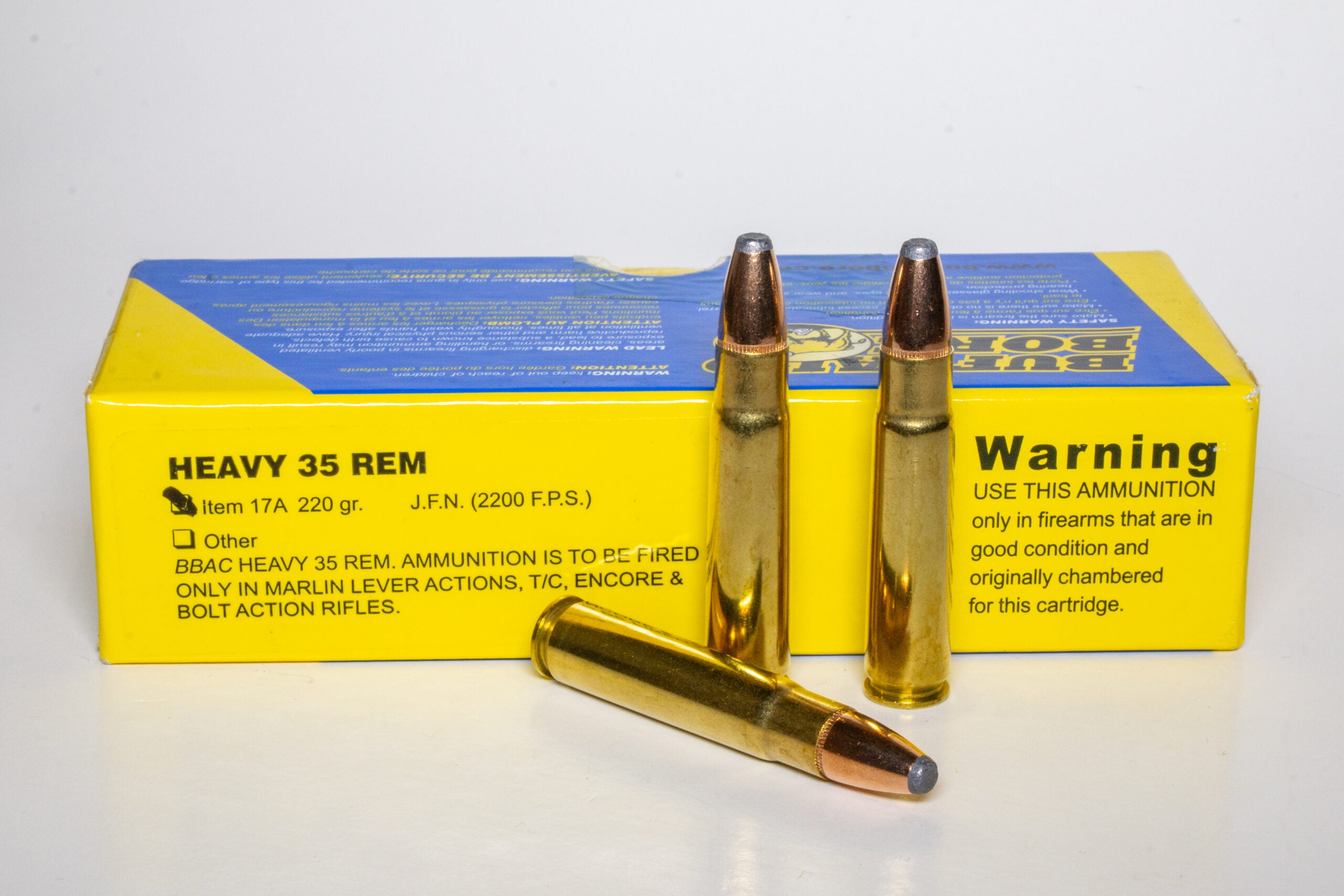 photo of .35 Remington cartridge