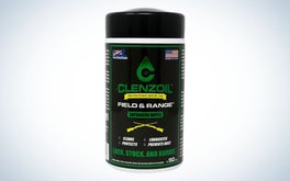Clenzoil Field & Range Saturated Wipes are the best gun oil wipes.