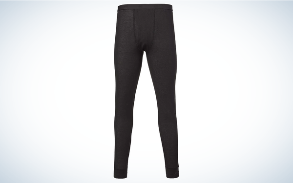 Magellan Outdoors Thermal Base Layer Pants on gray and white background