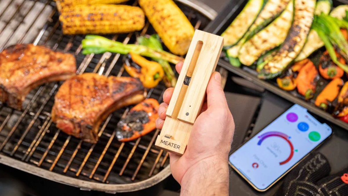 Meater Meat Thermometer on grill