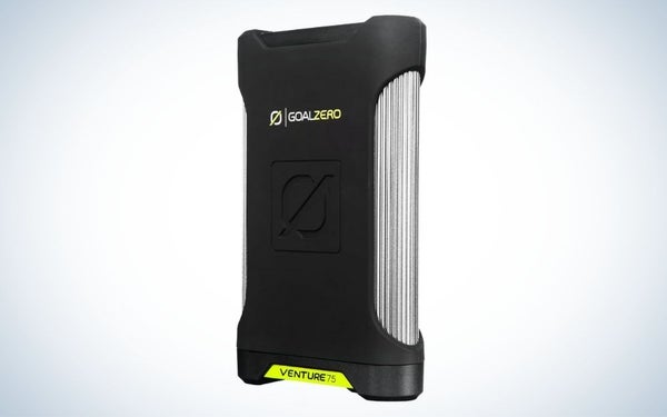 The Goal Zero Venture 75 is the best energy bank for backpacking.