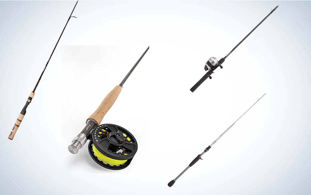 COMPLETE STARTER FISHING SET SPINNING ROD AND REEL KIT SPINNERS 