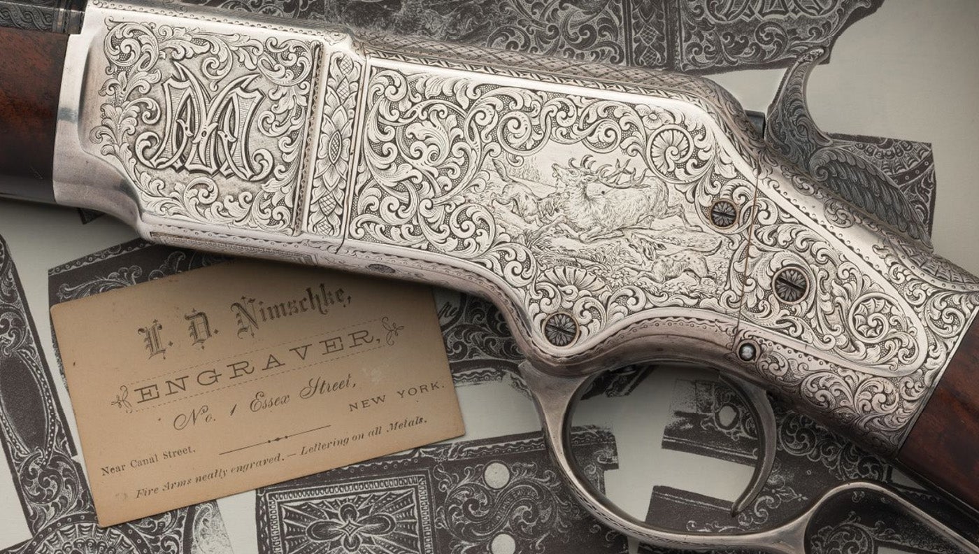 a rare silver Winchester Model 1866