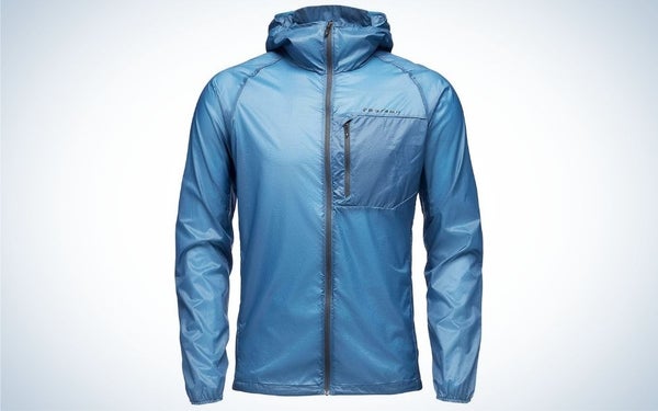 Black Diamond Distance Wind Shell for men is the best hiking jacket that's lightweight.