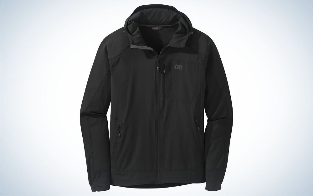 Outdoor Research Ferrosi Hooded Jacket for men is the best hiking jacket for summer.