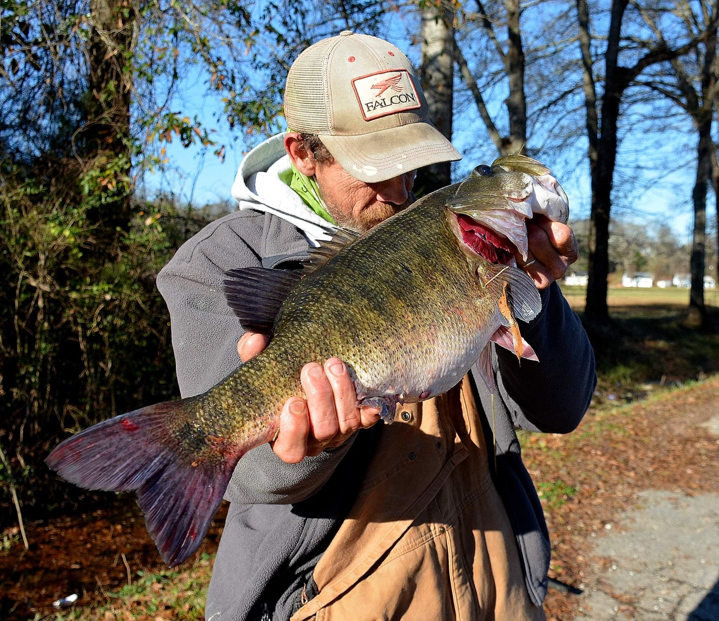 Matt McWhorter's potential record bass weighed 8-pounds, 5-ounces. 