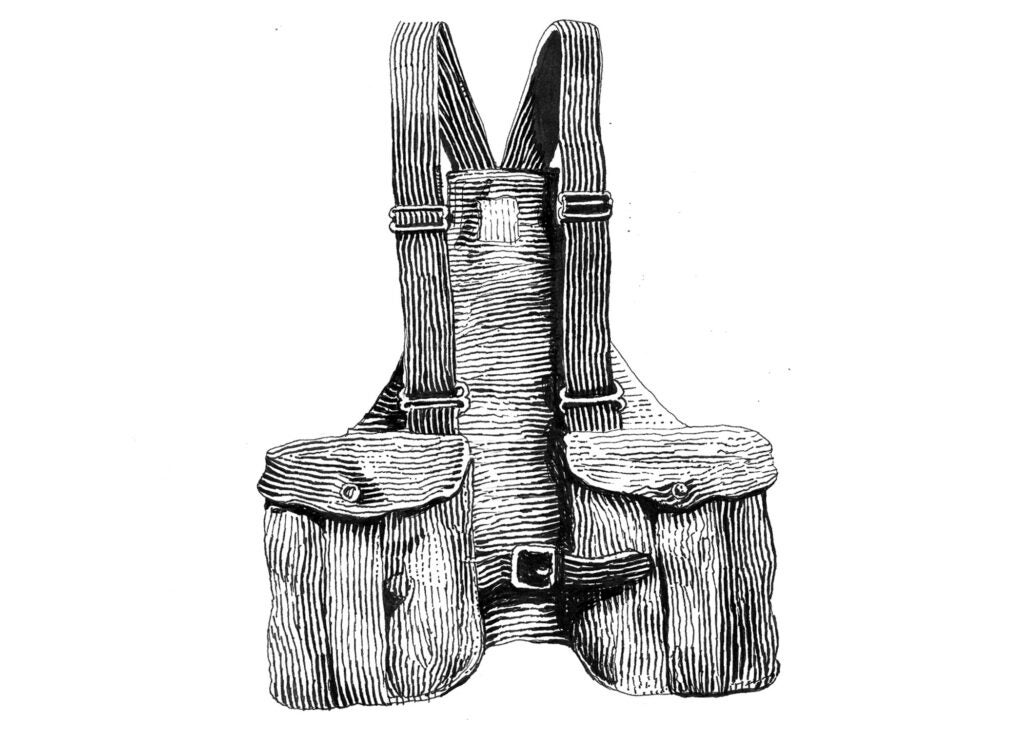 illustration of upland hunting vest