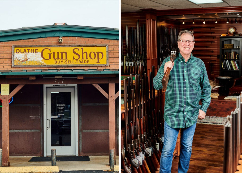 photo of gun shot and gun seller