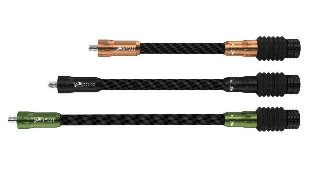 The Axcel Antler Ridge Series of bow stabilizers.
