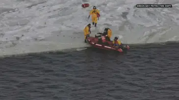 40 Ice Fishermen Rescued After Floe Breaks Away from Lake Michigan Shoreline