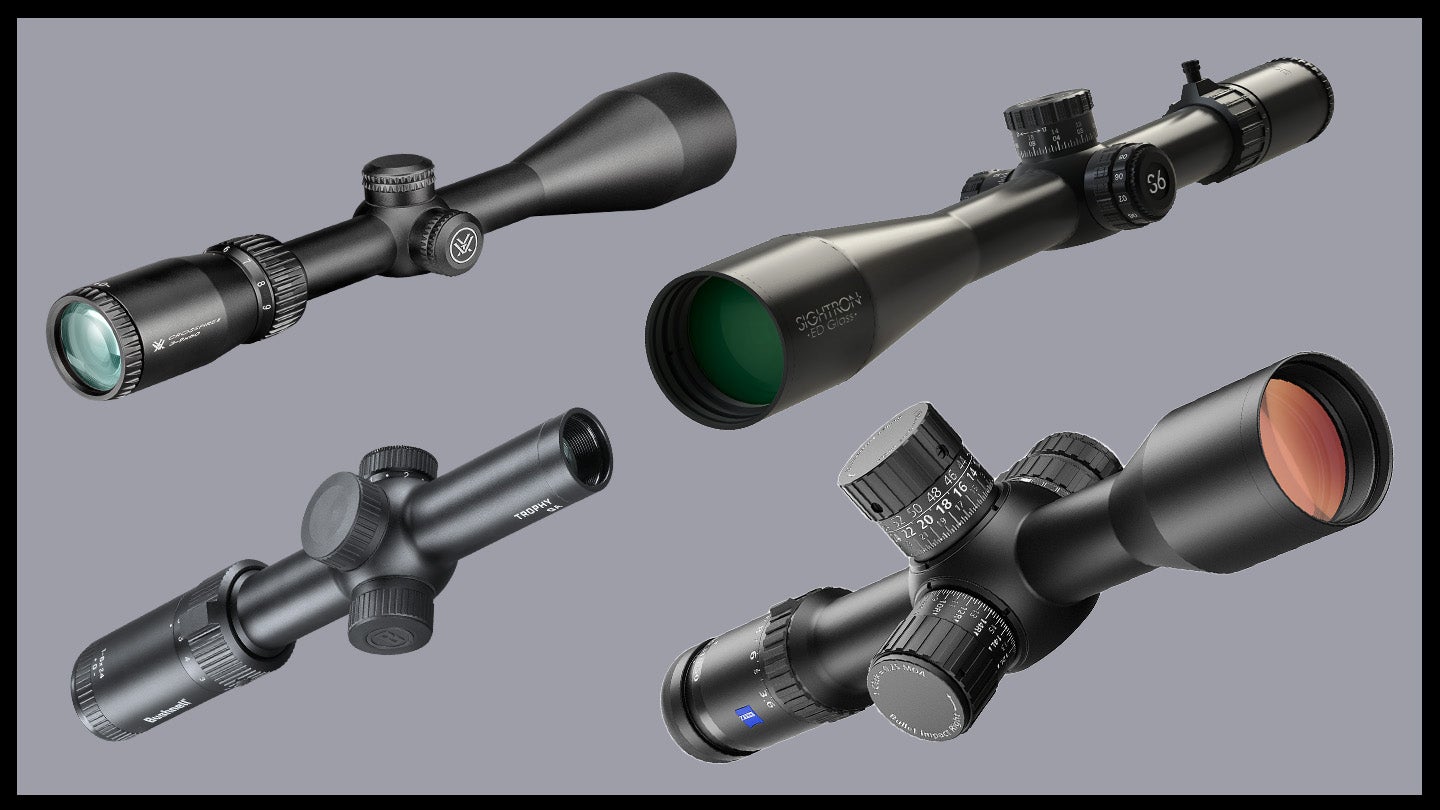 photo collage of new riflescopes for 2022