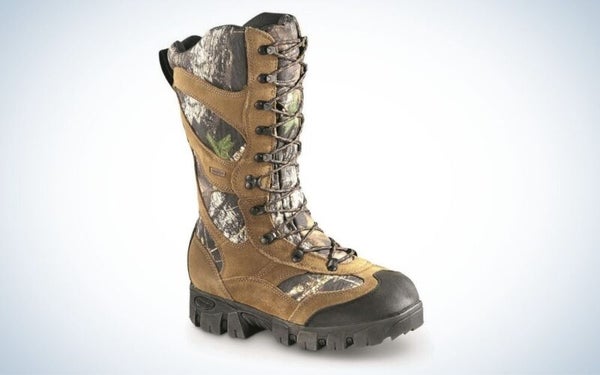 Guide Gear Giant Timber II Menâs Waterproof Hunting Boots are the best cold weather hunting boots.