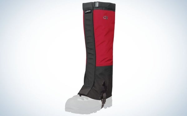 Outdoor Research Crocodile Gaiters are the best knee-high rain and snow gaiters.