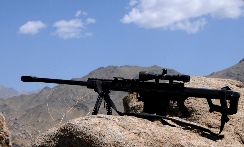 Barrett .50-caliber rifles are commonly used by members of the armed forces. 