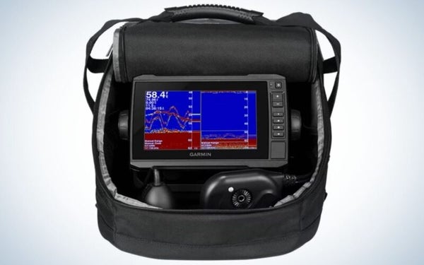 Garmin Echomap UHD 7 Panoptix portable fish finder.