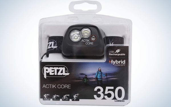 Petzl Actik Core is the best headlamp for hiking.
