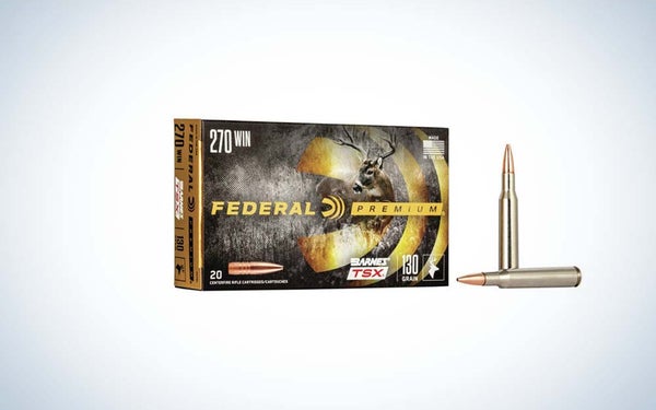 Federal Premium .270 Winchester cartridges with Barnes TSX bullet