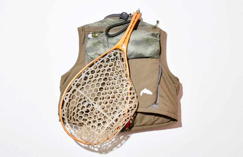 flyfishing vest with net