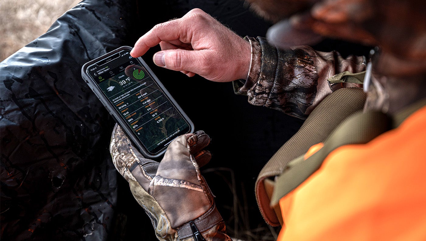 photo of hunter checking phone