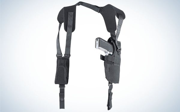 Uncle Mikeâs Pro-Pak Vertical is the best holster for shoulder.