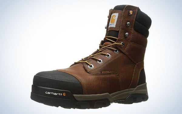 Carhartt Men's 8" Energy Waterproof Composite Toe are the best waterproof boots for landscaping.