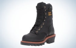 Chippewa Men's 9" Waterproof Insulated Steel-Toe EH Logger Boot is the best insulated.