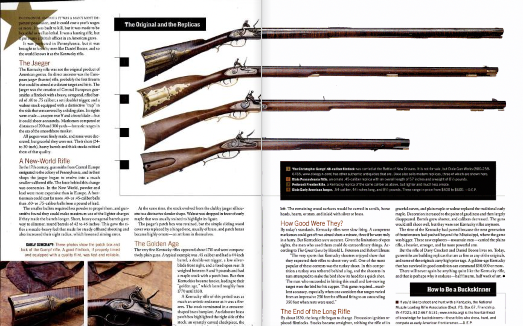 photos of old Kentucky rifles