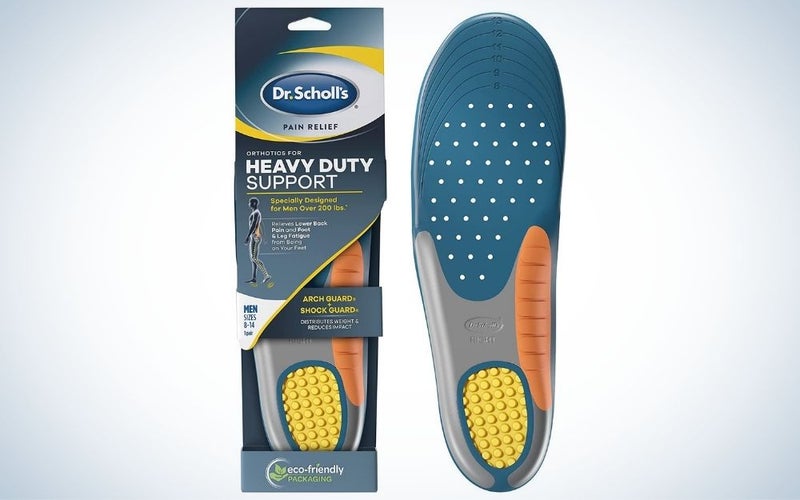 Dr. Scholl’s Heavy Duty Support Pain Relief Orthotics are the best budget insoles for work boots.