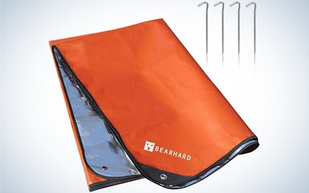 2 Orange Heavy Duty Mylar Emergency Cold Weather Survival Blanket Signal Marker 