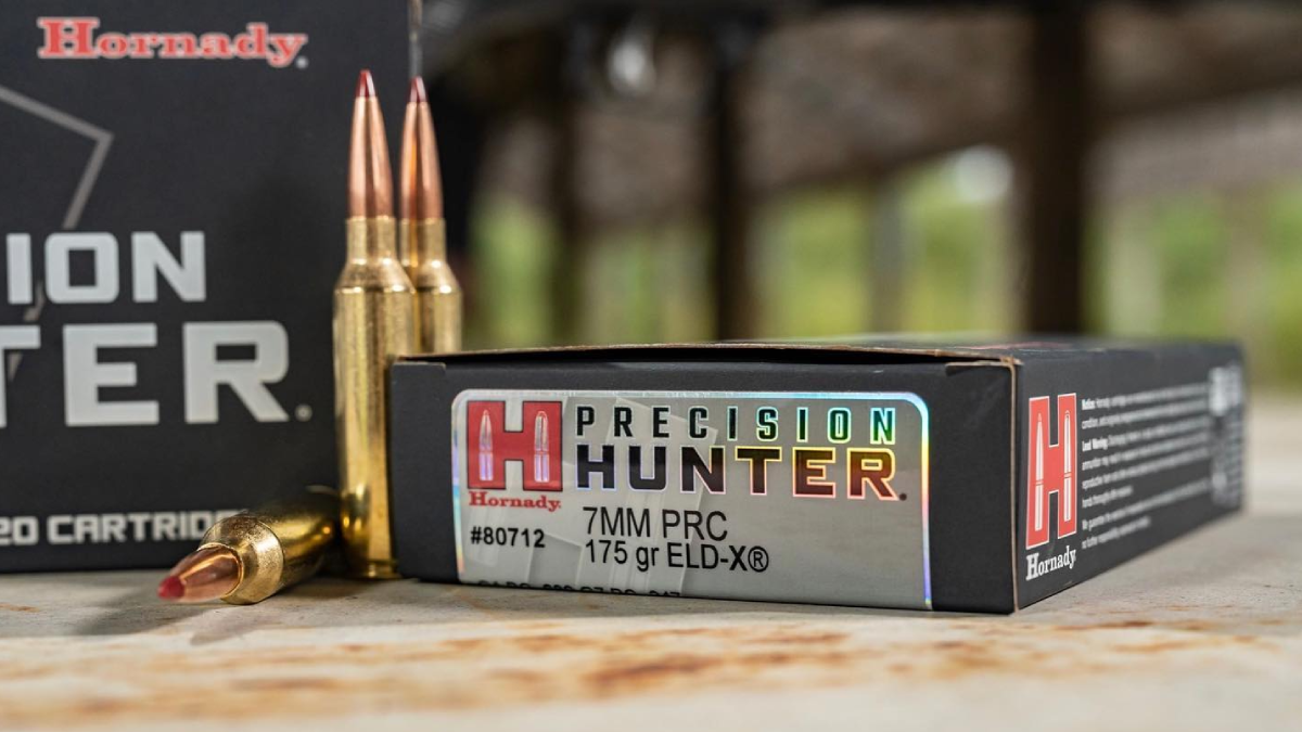 Box of Hornady Precision Hunter ammo