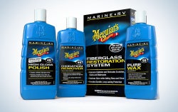 Meguiars Gelcoat Restoration Kit is the best boat wax and polish.