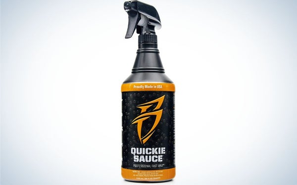 Quickie Sauce Fast Wax is the best wax for fiberglass boat.