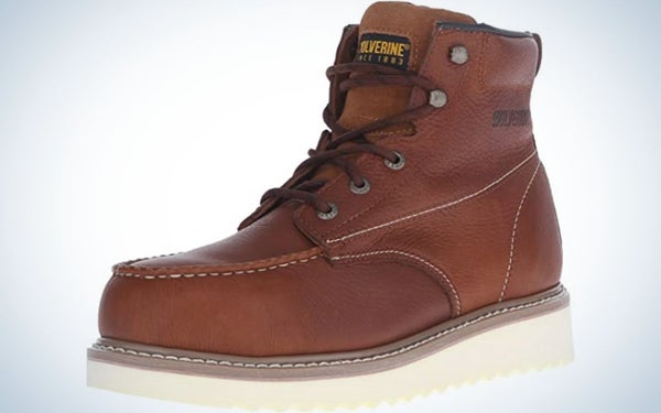 Wolverine Leather Wedge Sole Work Boots