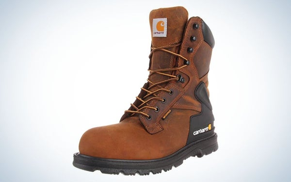 Carhartt Men's 8" Bison Waterproof Work Boot is the best waterproof steel toe boot.