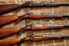 Four Rigby magazine rifles