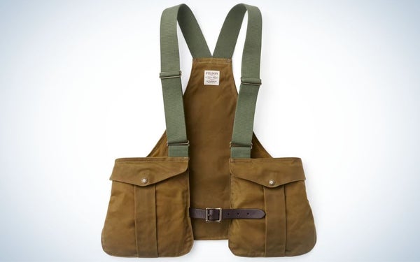 Filson Tin Cloth Game Bag is the best strap style upland hunting vest.