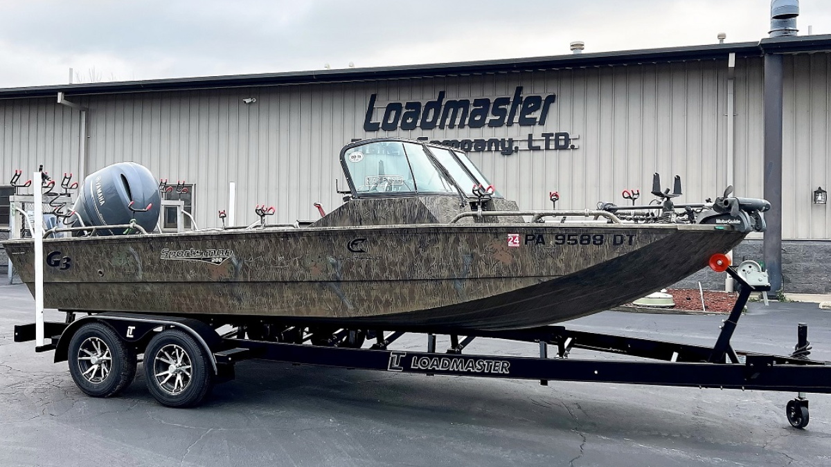 Loadmaster Boat Trailer with jon boat loaded