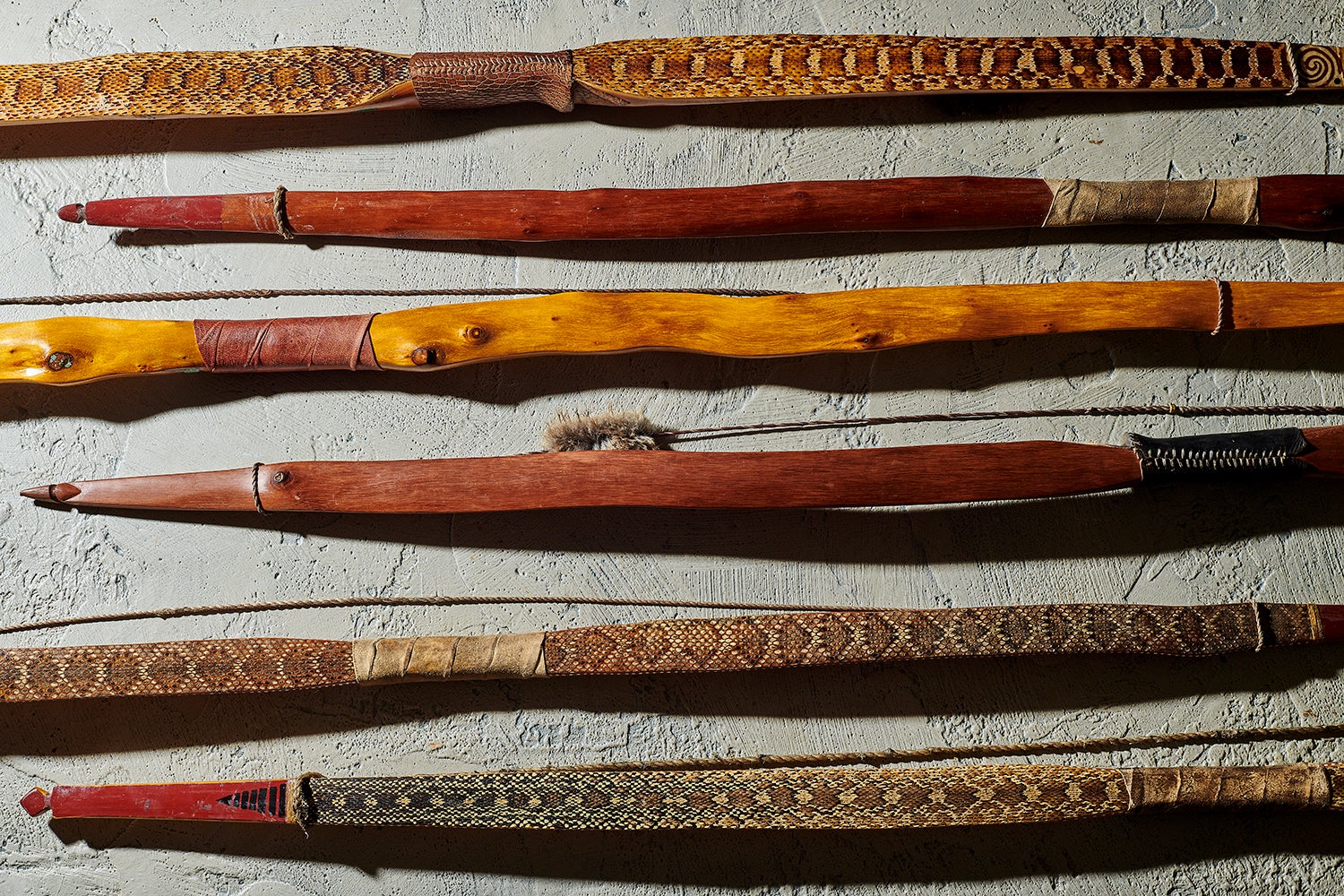 six handmade self bows
