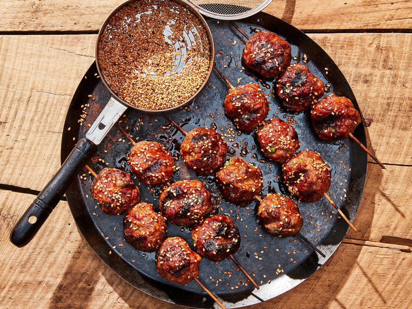 Grilled tsukune makes for a great appetizer for backyard cookouts in the summer.
